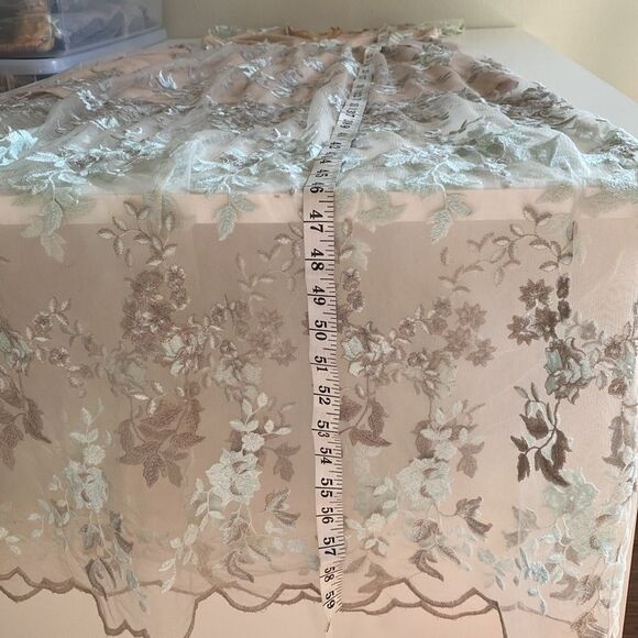 WAYF Oakfield Sky Blue, Gray, & Tan Embroidered Lace Maxi Dress Size Medium - Picture 16 of 16